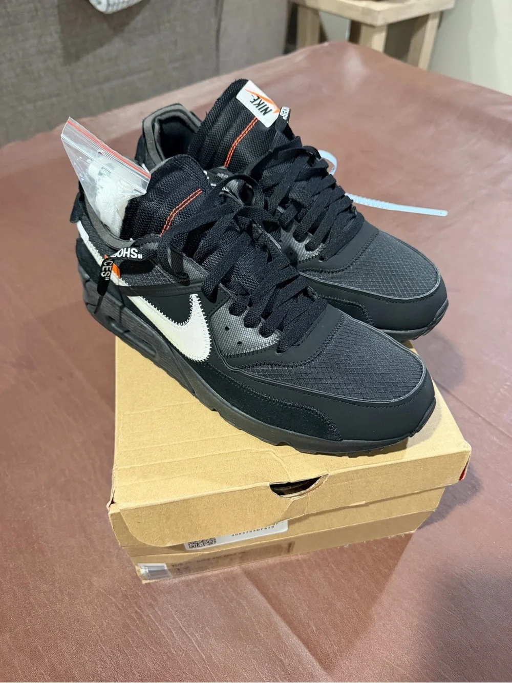 Off-White Black Nike air max 90 size 12